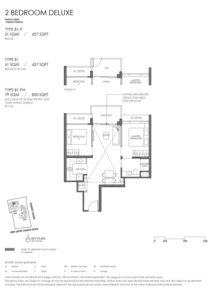 Sky Eden Floor Plan 2 Bedroom Deluxe Type B1