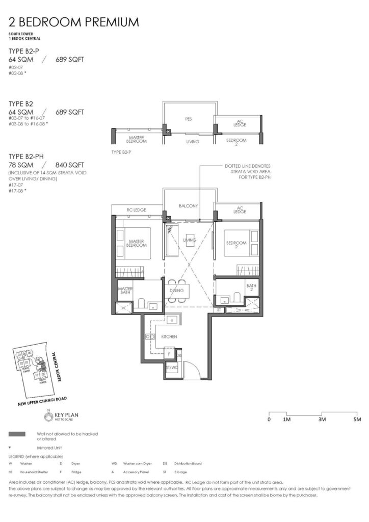 Sky Eden Floor Plan 2 Bedroom Premium Type B2