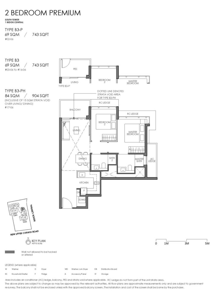 Sky Eden Floor Plan 2 Bedroom Premium Type B3