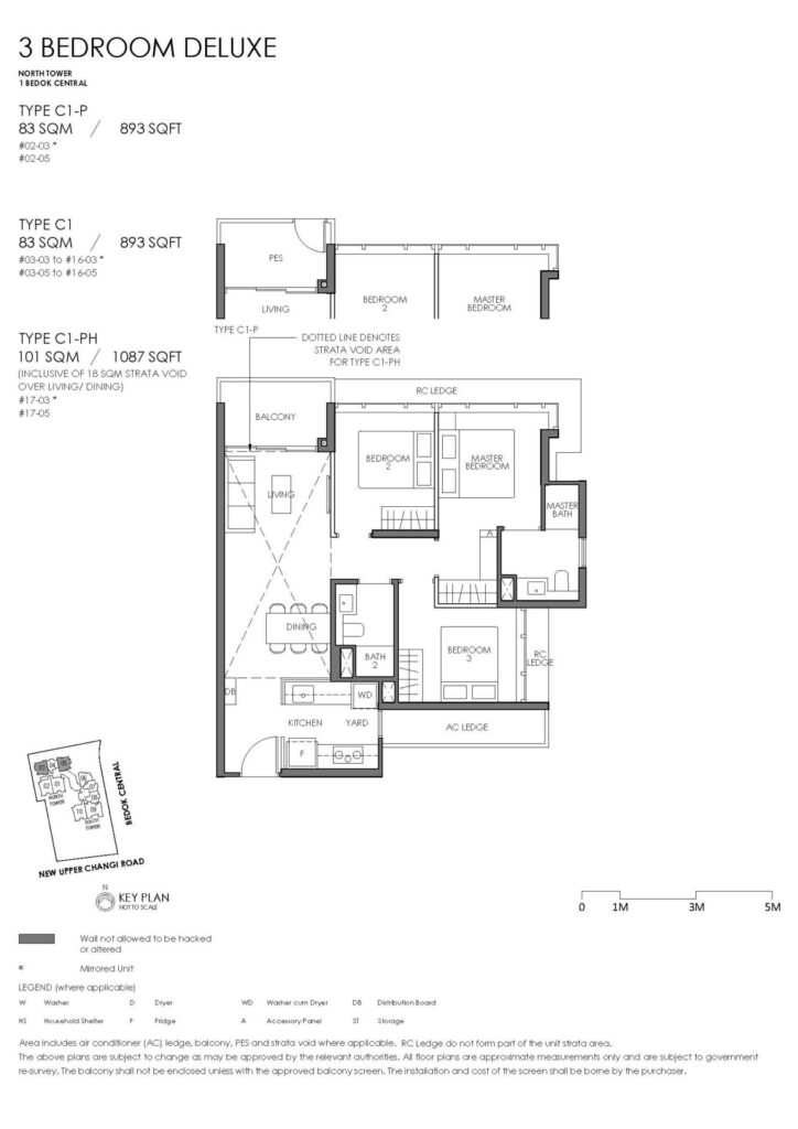 Sky Eden Floor Plan 3 Bedroom Deluxe Type C1