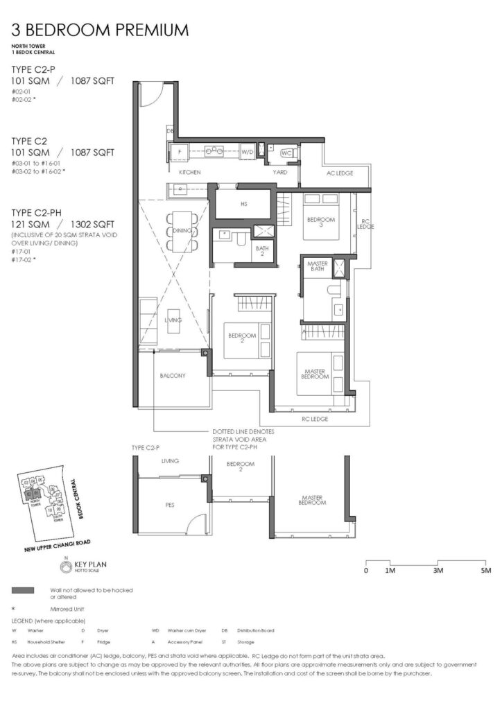 Sky Eden Floor Plan 3 Bedroom Premium Type C2