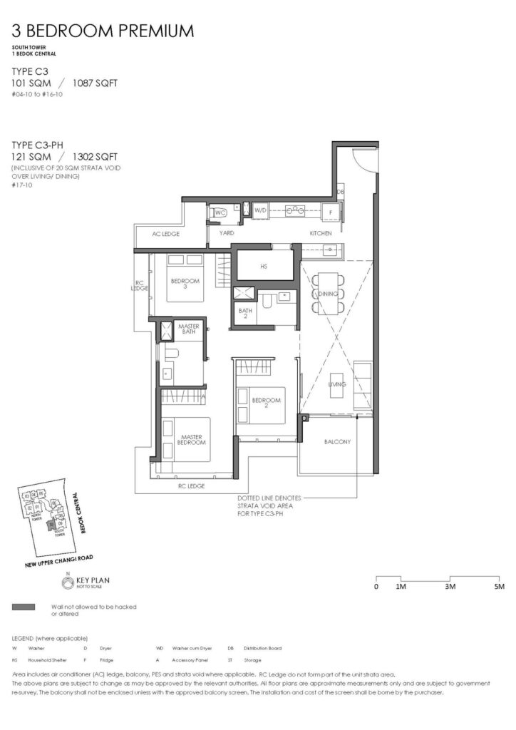 Sky Eden Floor Plan 3 Bedroom Premium Type C3